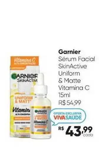 Garnier sérum facial skinactive uniform & matte vitamina c
