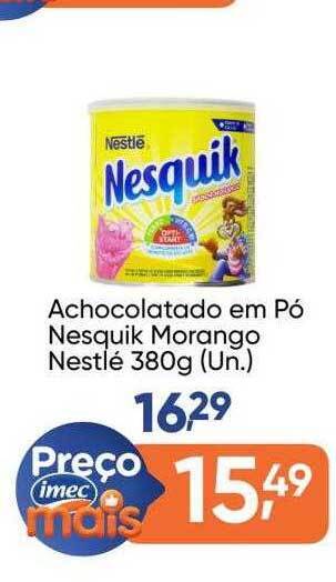 Imec Supermercados Achocolatado em pó nesquik morango nestlé oferta