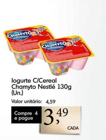 Imec Supermercados Iogurte c cereal chamyto nestlé oferta