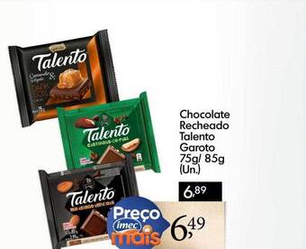 Chocolate recheado talento garoto
