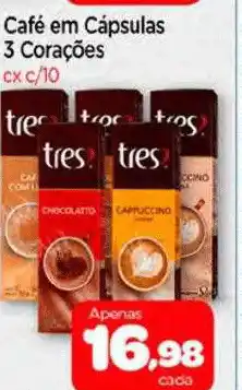 Nordestão Café em cápsulas 3 corações cx c- 10 oferta