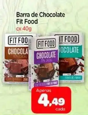 Barra de chocolate fit food