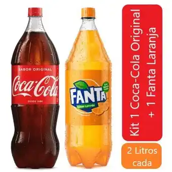 Tome Leve Kit 1 coca-cola original 2l + 1 fanta laranja 2l oferta