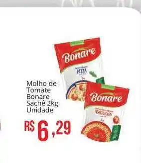 Mart Minas Molho De Tomate Bonare Sachê Unidade 2kg oferta