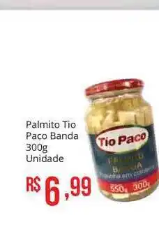 Mart Minas Palmito Tio Paco Banda Unidade 300g oferta