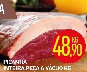 Calvo Atacadista Picanha Inteira peca a vacuo 1kg oferta