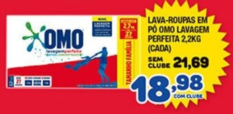 Costazul Supermercados Lava Roupas em po Omo Lavagem Perfeita 2.2kg oferta