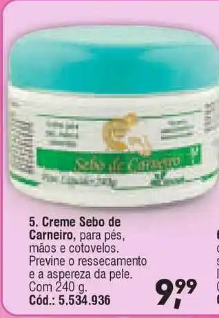 Creme Sebo De Carneiro 240g