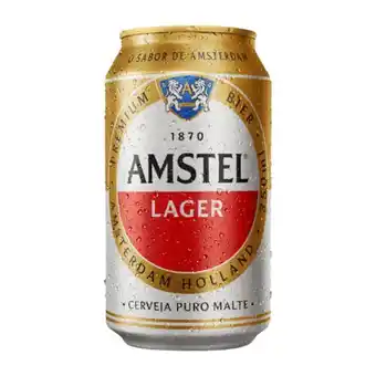 Super Lagoa Cerveja amstel lata 350ml oferta