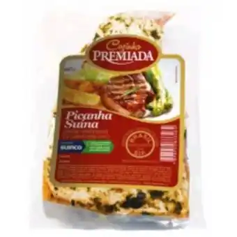 Supermercado Bernardão Picanha suína premiada temperada kg peça embalada oferta