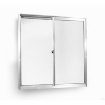 Janela de correr 2 folhas 100x100cm slim aluvid