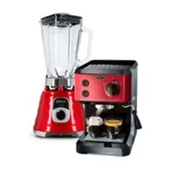 Novo Mundo Kit cafeteira expresso oster e liquidificador osterizer vermelho oferta