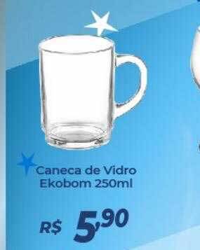 Atakarejo Caneca de vidro ekobom 250ml oferta