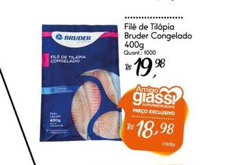 Giassi Supermercados Filé De Tilápia Bruder Congelado 400g oferta