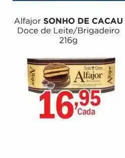Supermercados Mundial Alfajor sonho de cacau doce de leite brigadeiro oferta
