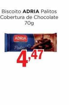 Supermercados Mundial Biscoito adria palitos cobertura de chocolate oferta