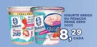 Supermercados Mundial Iogurte grego ou pedaços pense zero oferta