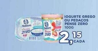 Supermercados Mundial Iogurte grego ou pedaços pense zero oferta