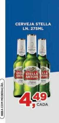 Supermercados Mundial Cerveja stella oferta