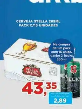 Supermercados Mundial Cerveja stella oferta