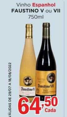 Supermercados Mundial Vinho espanhol faustino v ou vii oferta