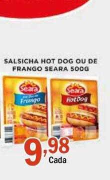 Supermercados Mundial Salsicha hot dog ou de frango seara oferta