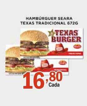 Supermercados Mundial Hambúrguer seara texas tradicional oferta