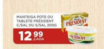Supermercados Mundial Manteiga pote ou tablete président c sal ou s sal oferta