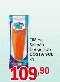 Supermercados Mundial Filé de salmão congelado costa sul oferta