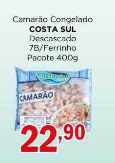 Supermercados Mundial Camarão congelado costa sul oferta