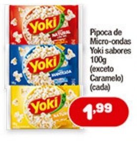 Pipoca de Micro Ondas Yoki Sabores 100g