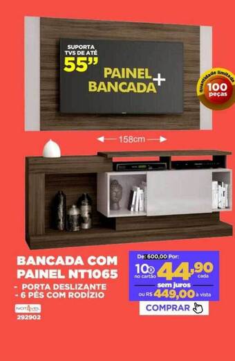 Bancada com painel nt1065