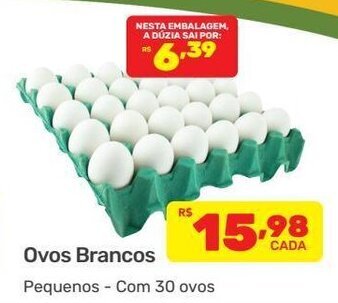 Supermercados Condor Ovos Brancos com 30 ovos oferta