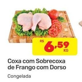 Supermercados Condor Coxa com Sobrecoxa de Frango com Dorso oferta