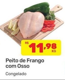 Supermercados Condor Peito de Frango com Osso 1kg oferta