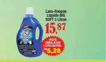 Supermercados Unidos Lava Roupas Liquido Big Soft 3L oferta