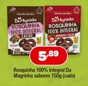 Costazul Supermercados Rosquinha 100% Integral Da Magrinha sabores 150g oferta