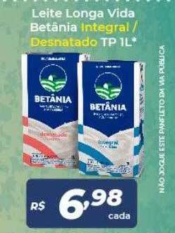 Atakarejo Leite longa vida betânia integral - desnatado oferta