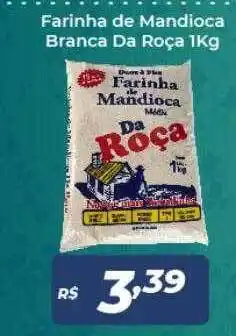 Farinha de mandioca branca da roça