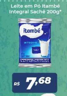 Atakarejo Leite em pó itambé integral sachê oferta