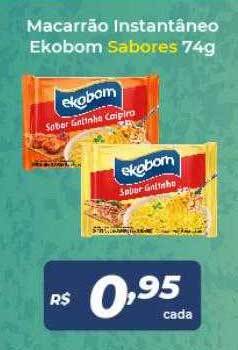 Atakarejo Macarrão instantâneo ekobom sabores oferta