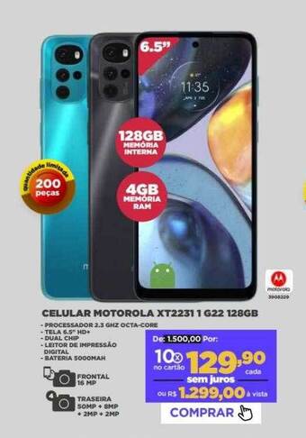 Móveis Simonetti Celular motorola xt2231 1 g22 128gb oferta
