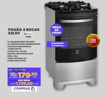 Móveis Simonetti Fogão 4 bocas 52lsv oferta