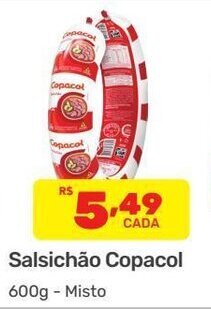 Supermercados Condor Salsichao Copacol 600g oferta