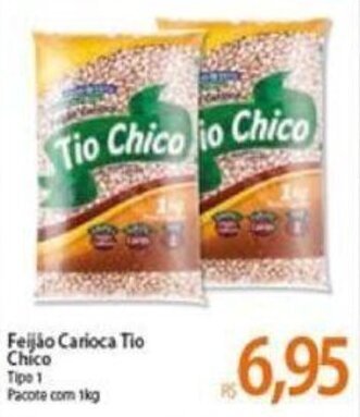 Atacadão Feijaoa Carioca Tio Chico 1kg oferta