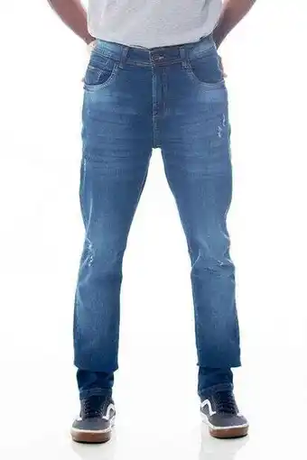Calca jeans masculina skinny mucs 7123 azul