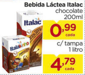 Carrefour Bebida Lactea Italac Chocolate 200ml oferta