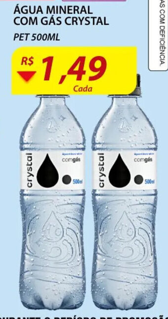 Assaí Atacadista Agua Mineral com Gas Crystal 500ml oferta