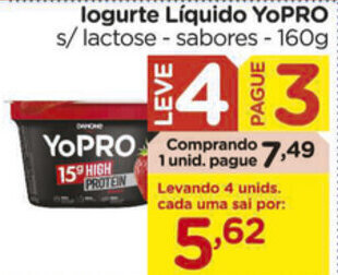 Carrefour Iogurte Liquido YoPro 160g oferta