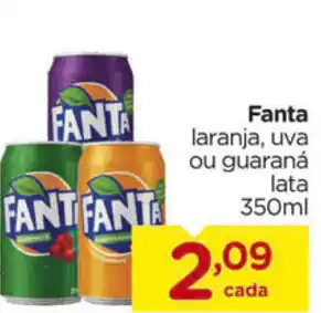 Carrefour Fanta laranja, uva ou guarana 350ml oferta